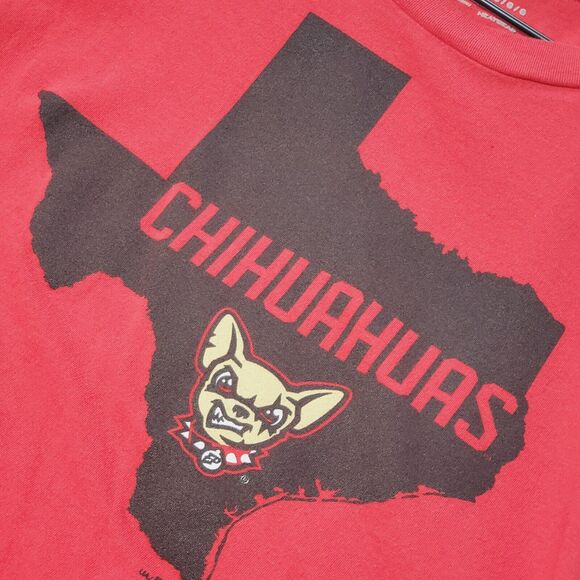 El Paso Texas Chihuahua Baseball Under Armour Red Short Sleeve Tshirt Large MiLB - Picture 3 of 6